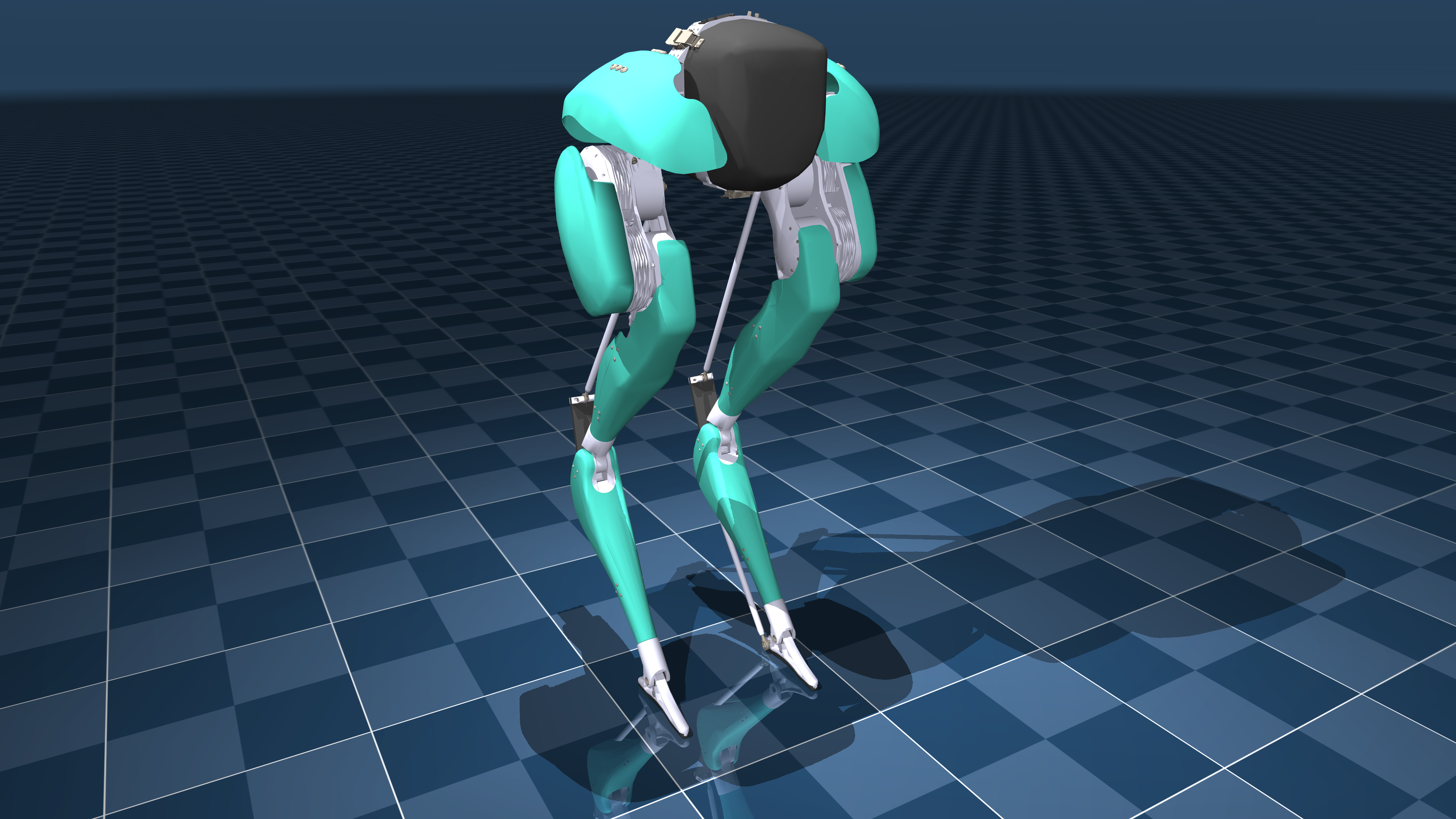 Agility Cassie legged robot simulation render