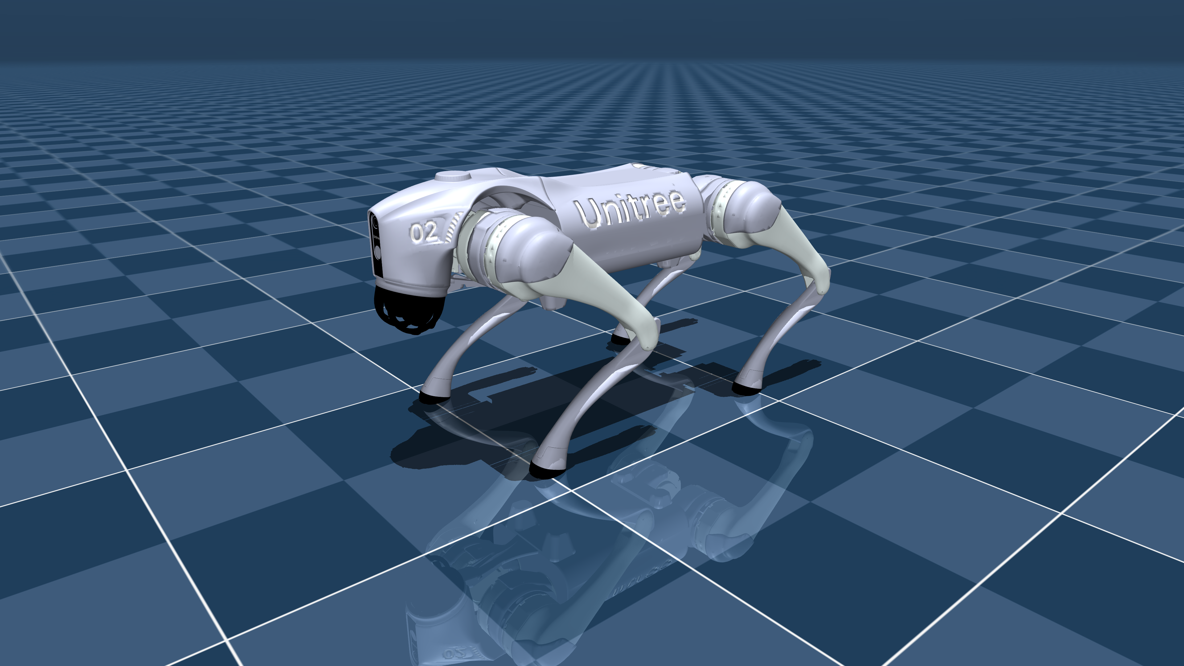 Unitree Go2 quadruped robot render